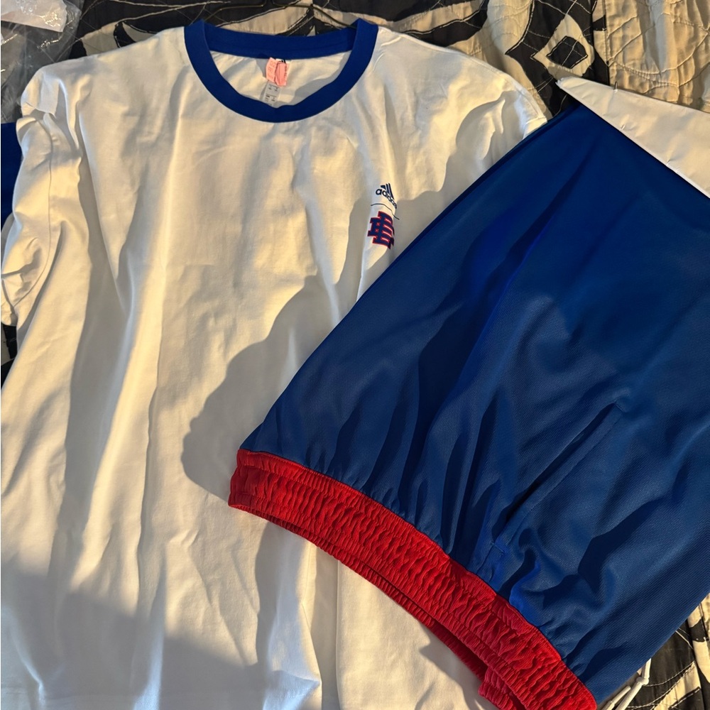 Adidas Blue and White Apparel